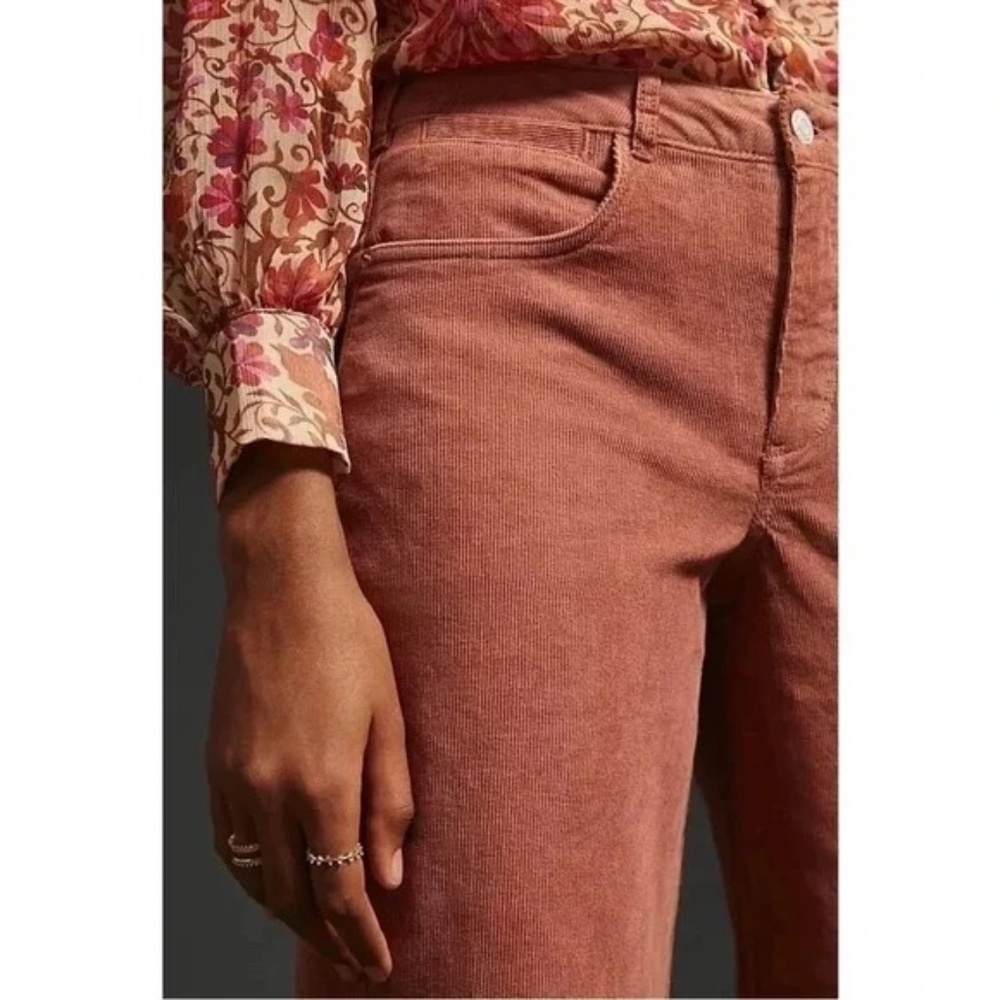 Anthropologie Pilcro The Gwen Wide Leg Pants in Rust - Picture 2 of 13